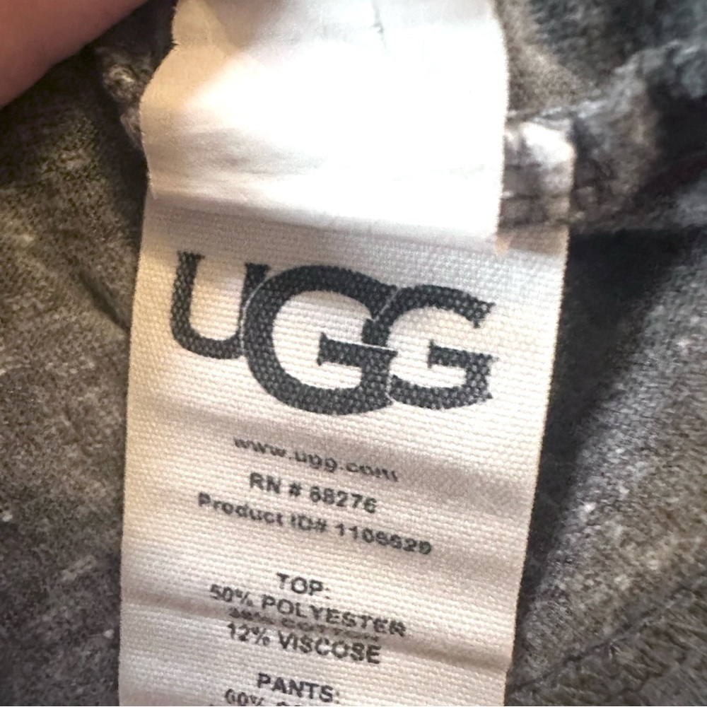 UGG Soft Knit Lounge Top Gray Long Sleeve Pajama Sleepwear Small - Picture 4 of 8